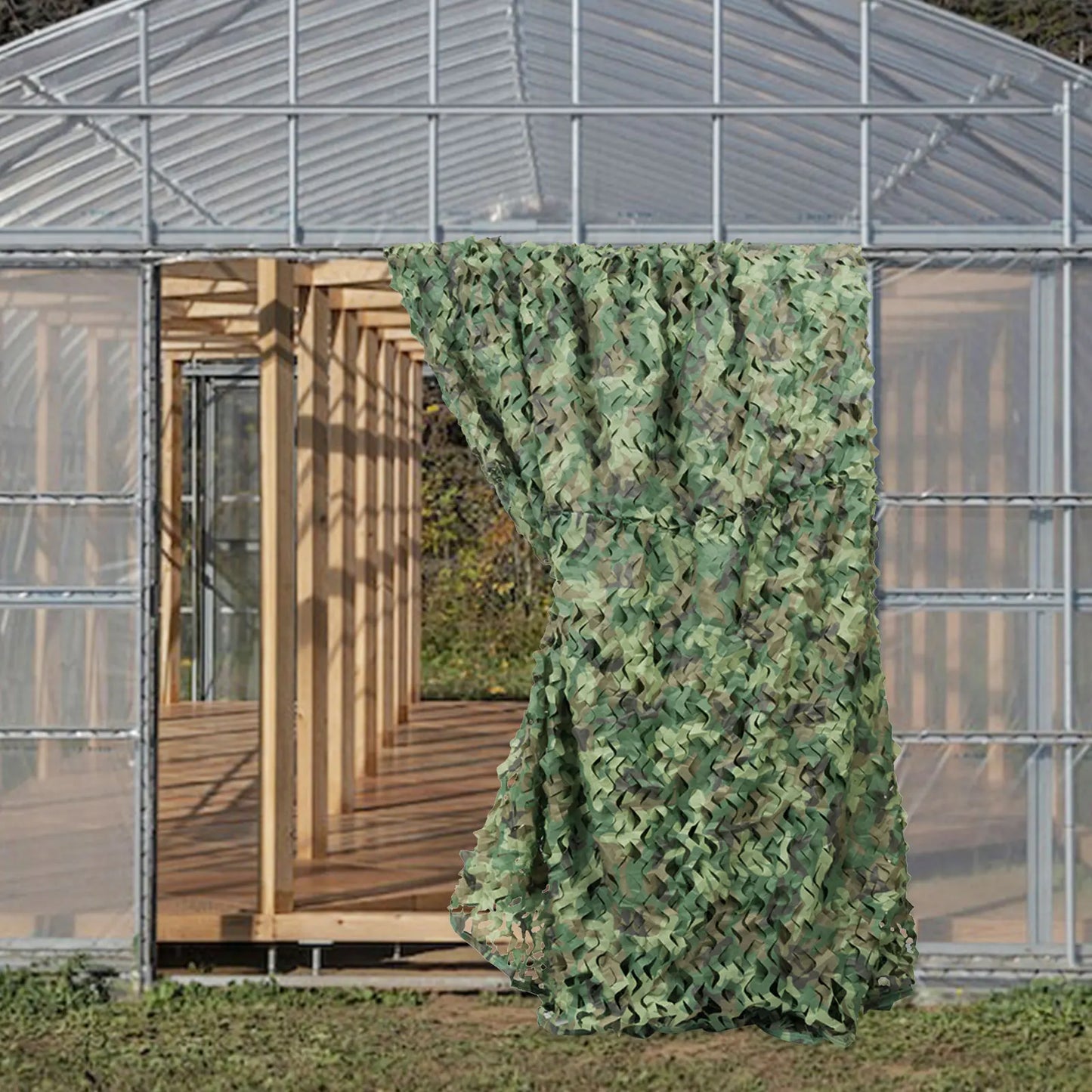Waterproof Woodland Camouflage Net for Hunting and Camping