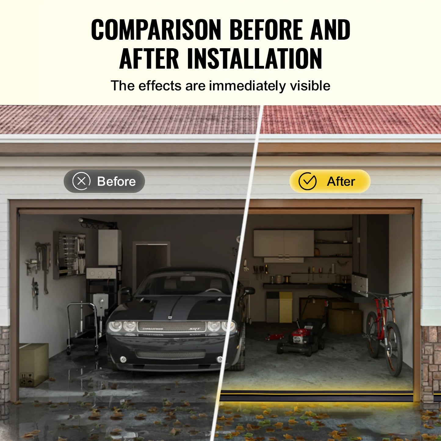 SucceBuy Garage Door Threshold Seal Strip For Weatherproof Protection