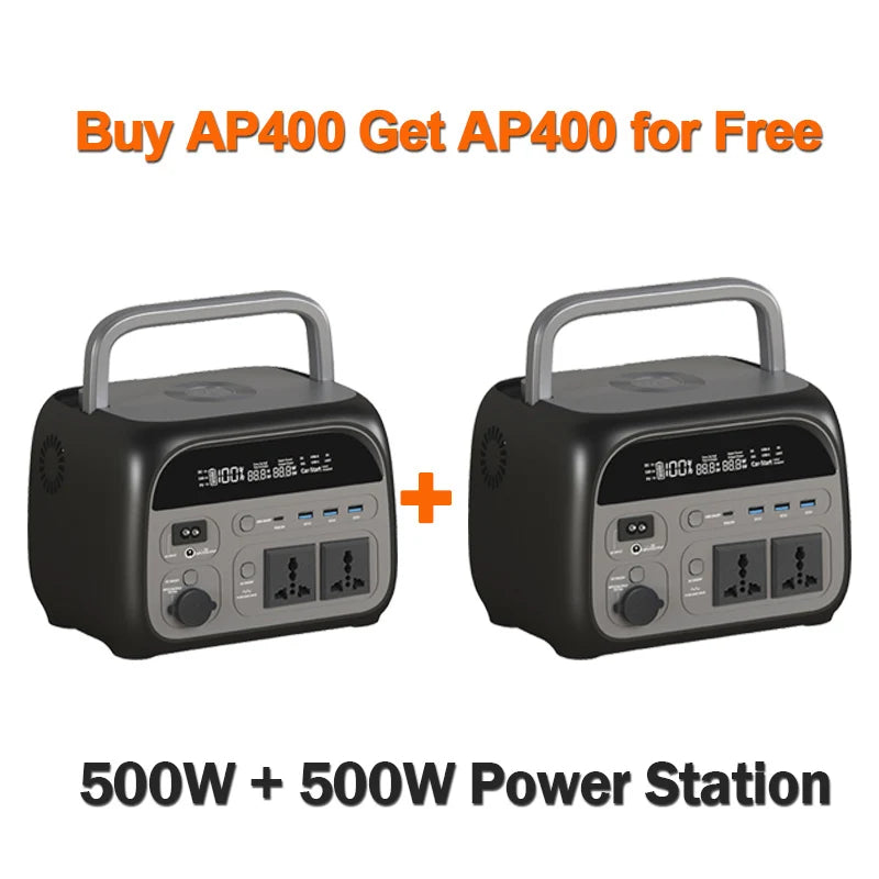 CTOLITY 500W Portable Power Station AP400 LiFePO4 Battery
