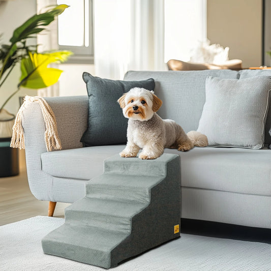 NONE Three Quarter Steps Dog Stairs Ramp With Washable Cover