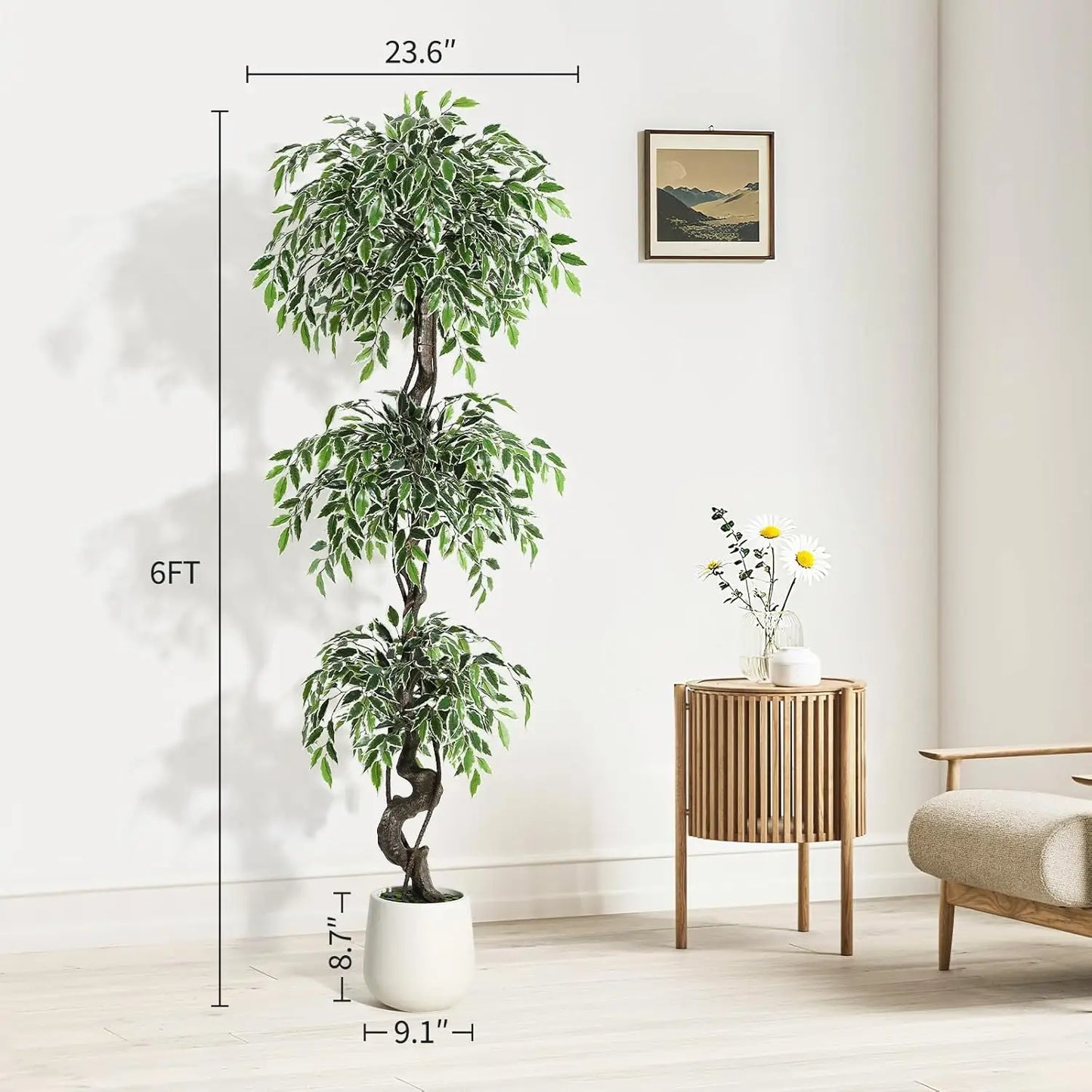 HiMISS Artificial Ficus Tree For Office Home Decor