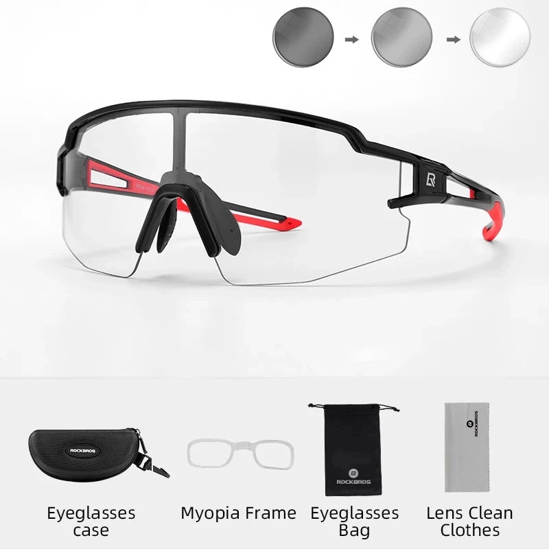 Rockbros Photochromic Polarized Cycling Glasses UV400 Eyewear