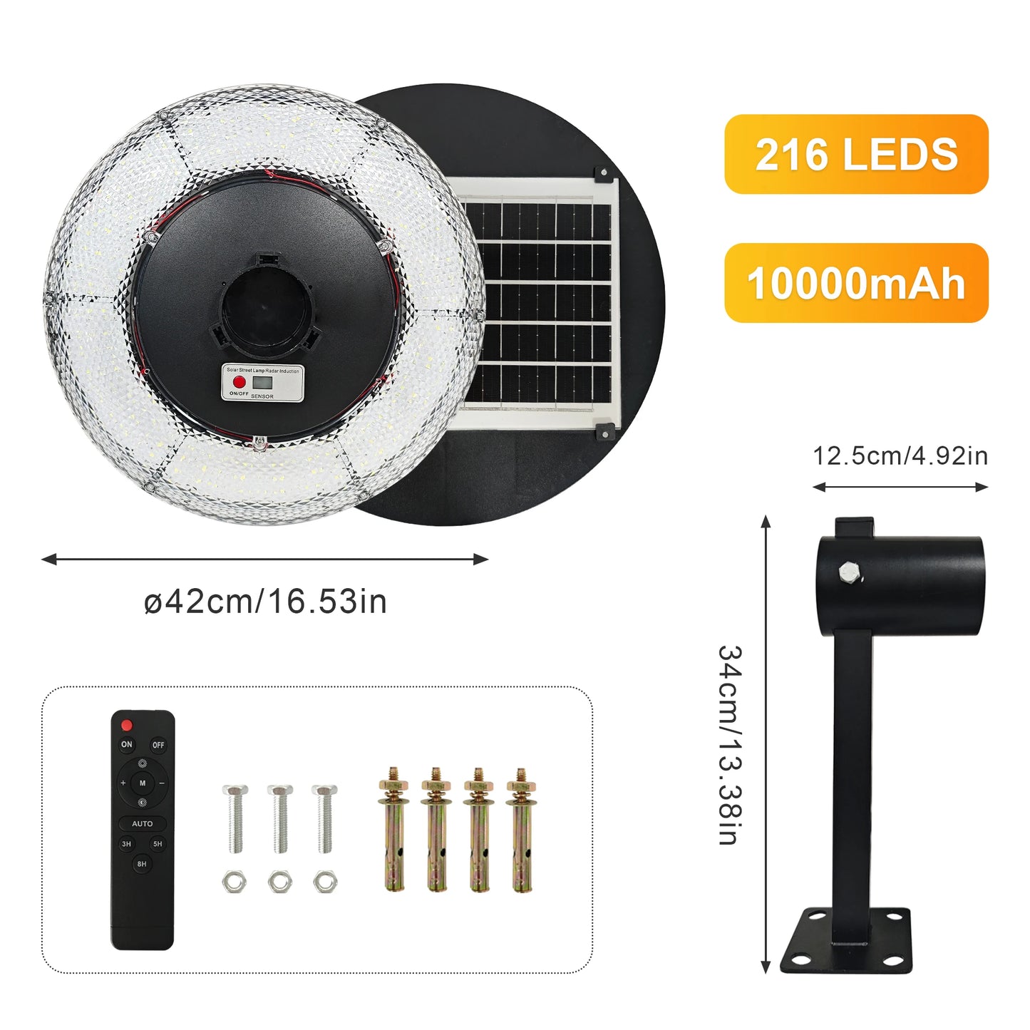 Morglad Solar Garden Light 360 Degree Motion Sensor LED
