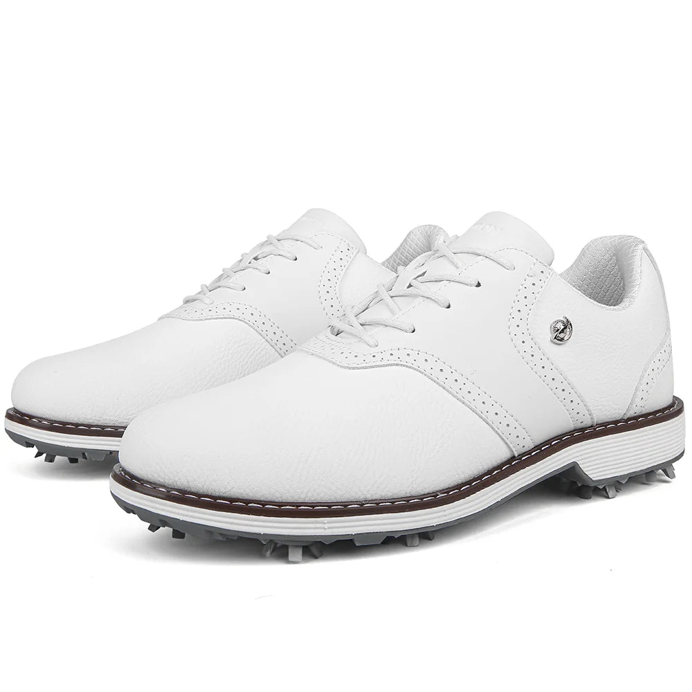Lenox Men Golf Shoes Spiked Sneakers for Golfers Durable