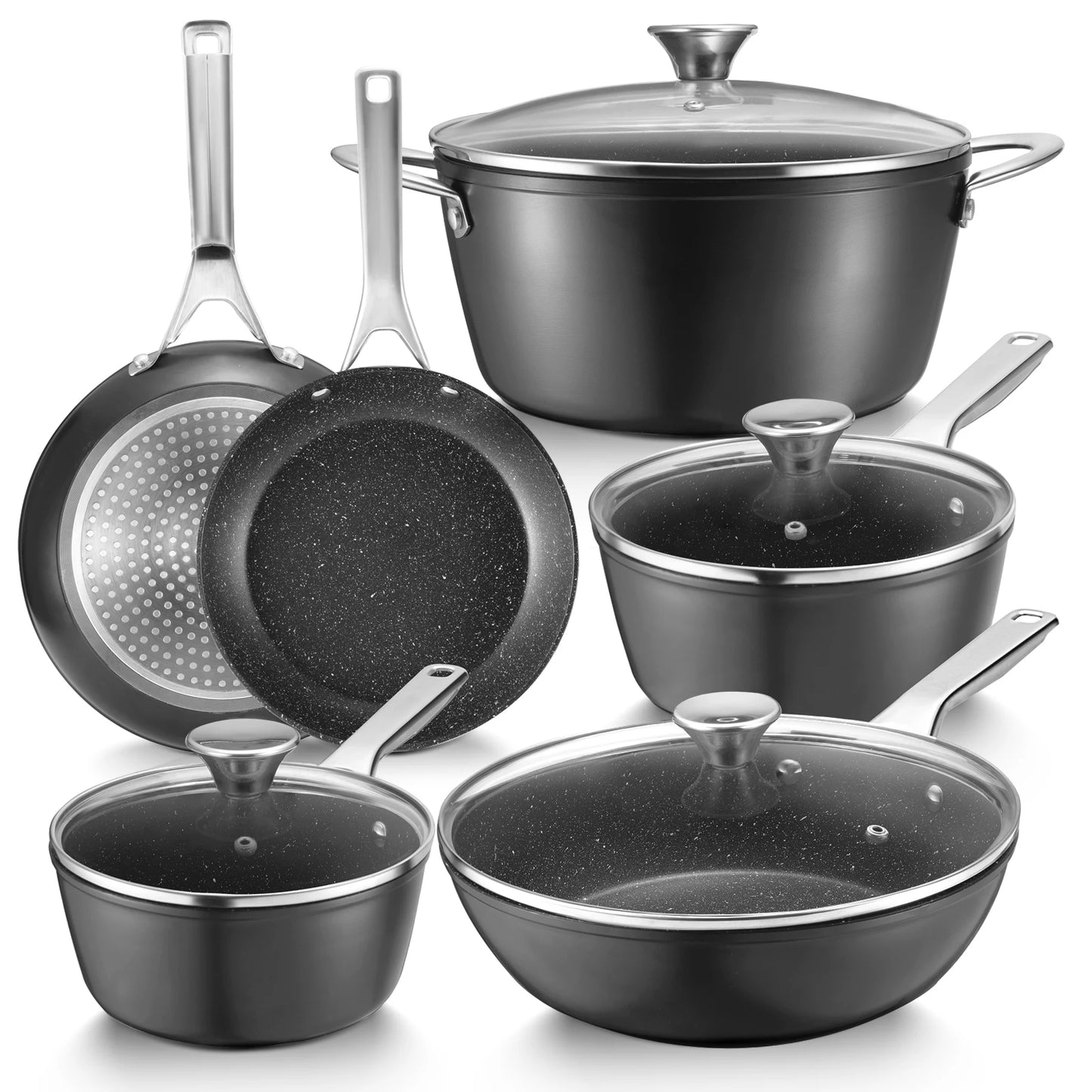 Bezia Induction Nonstick Cookware Set For All Stoves