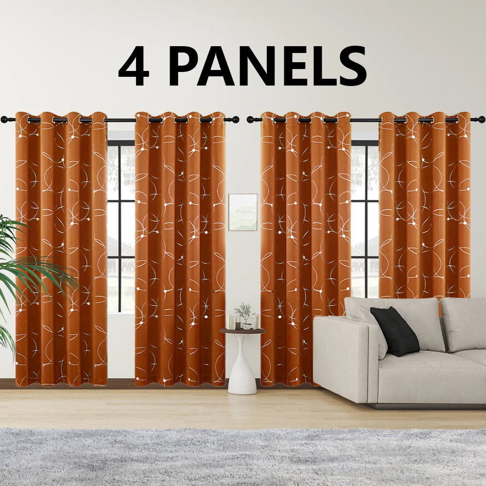 Blackout Curtains Thermal Insulated Room Darkening For Bedroom