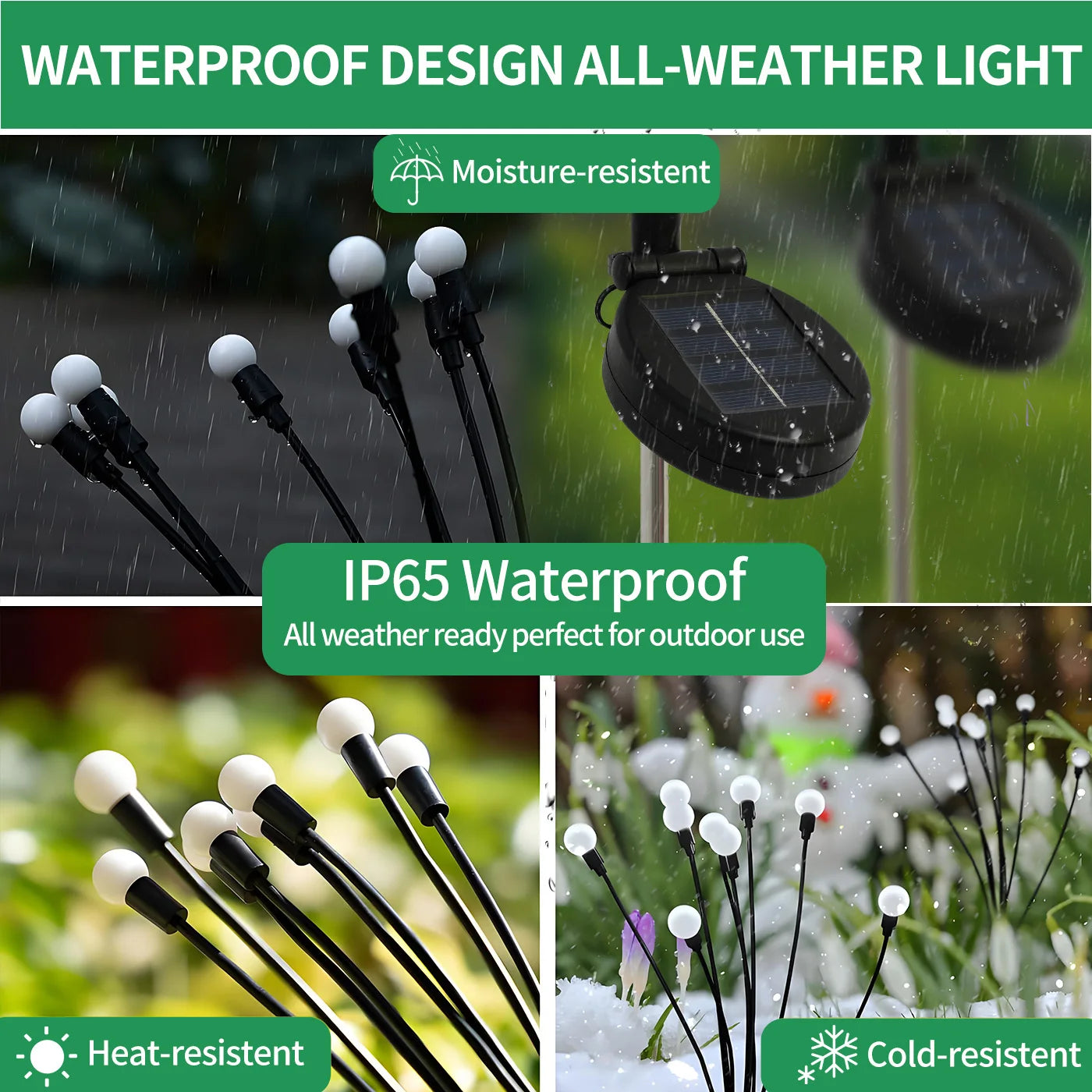 8-Head Solar Firefly LED Lights Outdoor Decorative Garden Lighting