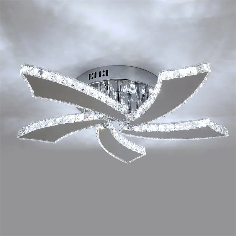 Vetrulus Modern Crystal LED Ceiling Fan With Smart Remote