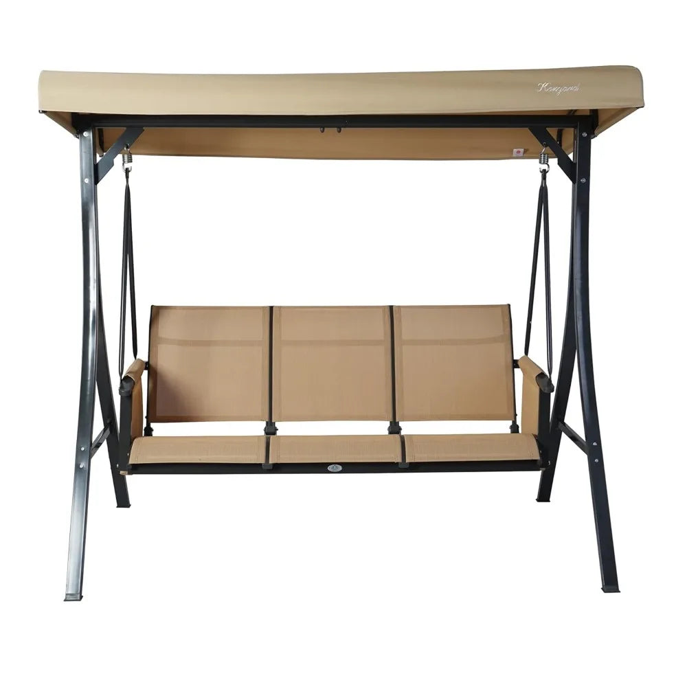 XIAOLANG Outdoor Porch Swing Glider With Adjustable Canopy