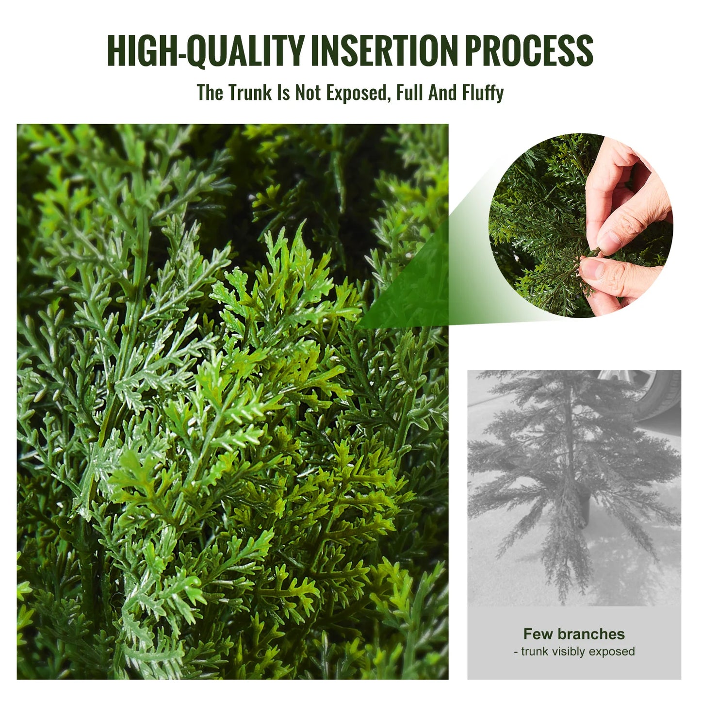 SucceBuy Artificial Cedar Topiary Tree Outdoor Greenery For Home Decor
