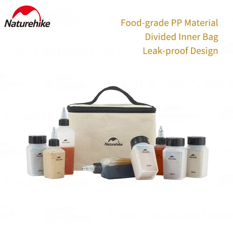 Naturehike 6 Piece Portable Seasoning Bottle Set For Camping