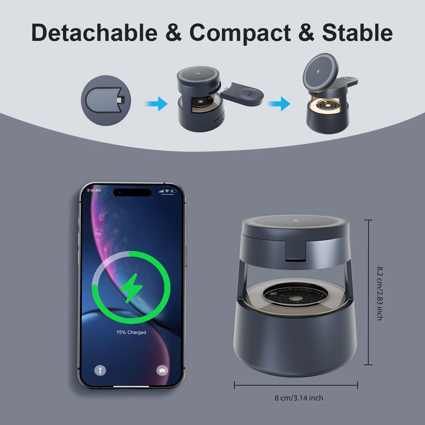 4 In 1 Magnetic Wireless Charger Station IPhone Watch AirPods