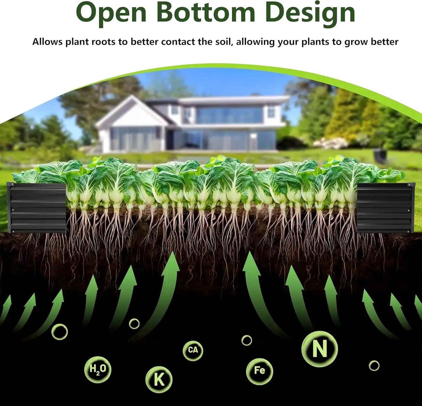 2-Pack Galvanized Steel Raised Garden Bed Kit For Vegetables