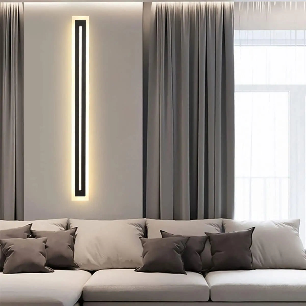 Outdoor Long Strip Modern LED Wall Sconce Frosted Acrylic IP67
