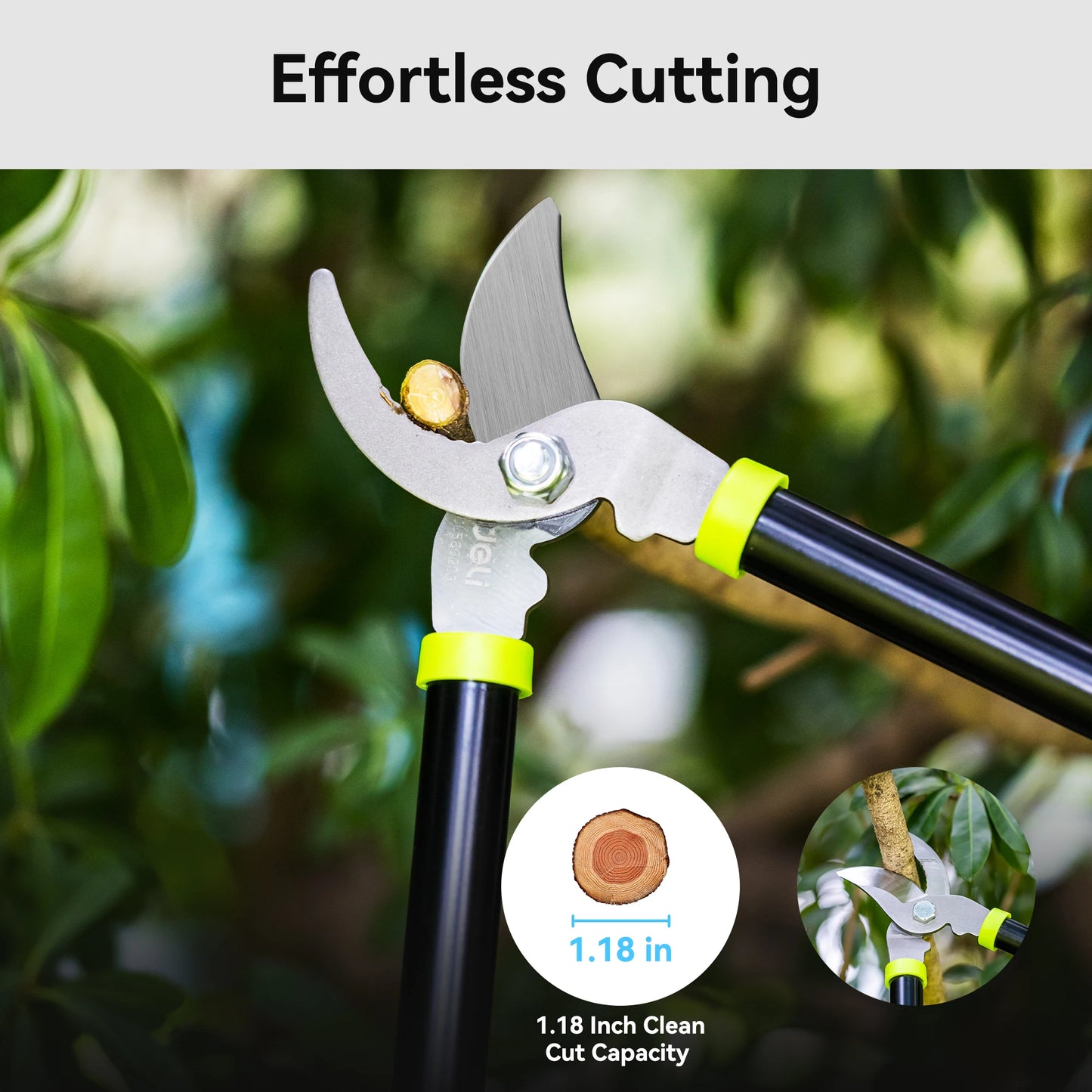 Deli 3-Piece Loppers and Pruners Garden Tool Set for Outdoors