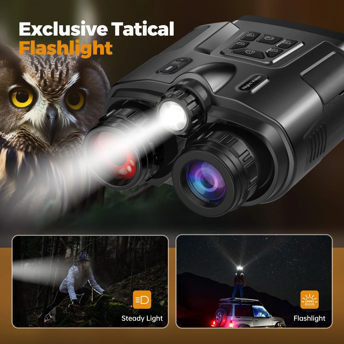 DIYIMI Night Vision Binoculars Infrared 8X Digital Zoom for Hunting