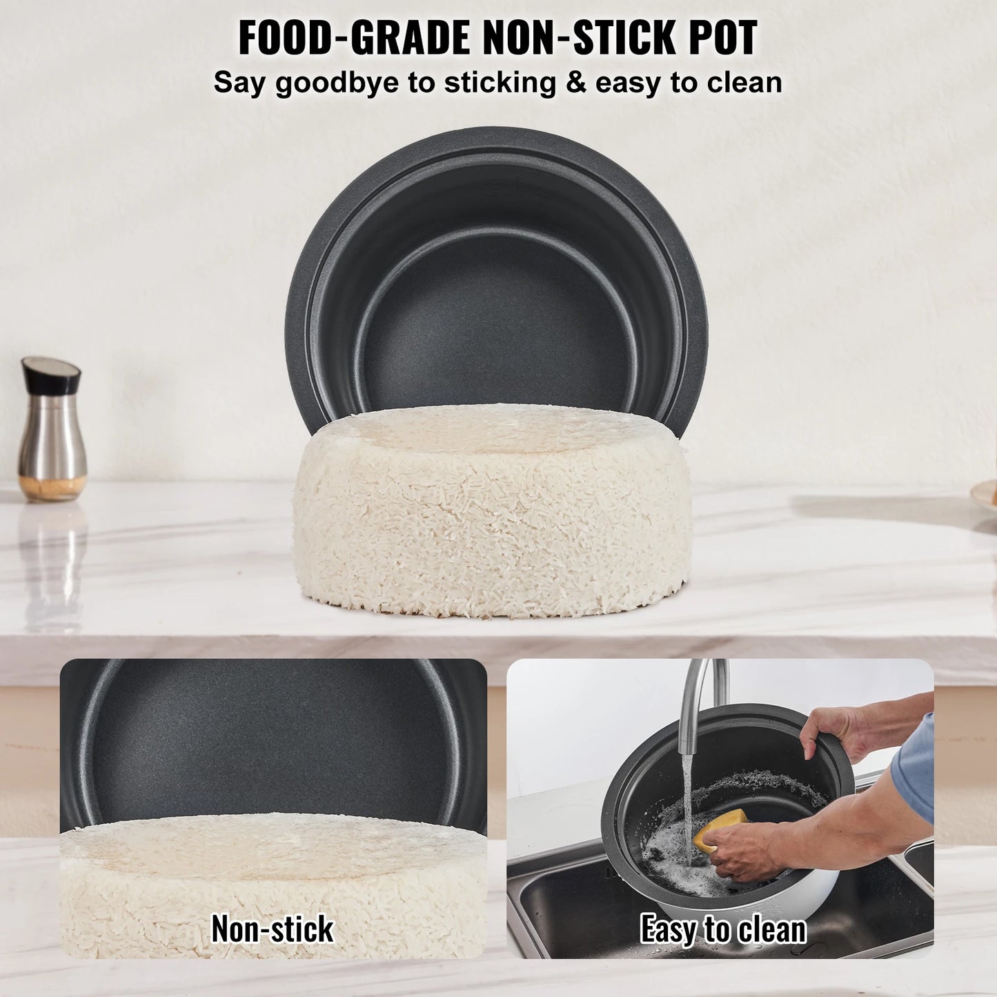 Vevor Commercial 8L 10L 13L Rice Cooker With Non Aluminium Pot