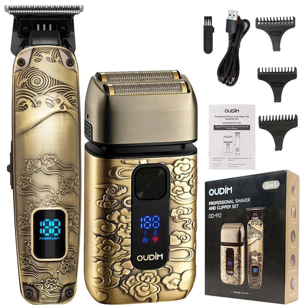 Oudim Foil Shaver For Men With Trimmer Wet Dry Shaving
