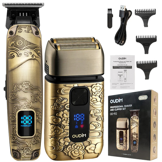 Oudim Foil Shaver For Men With Trimmer Wet Dry Shaving