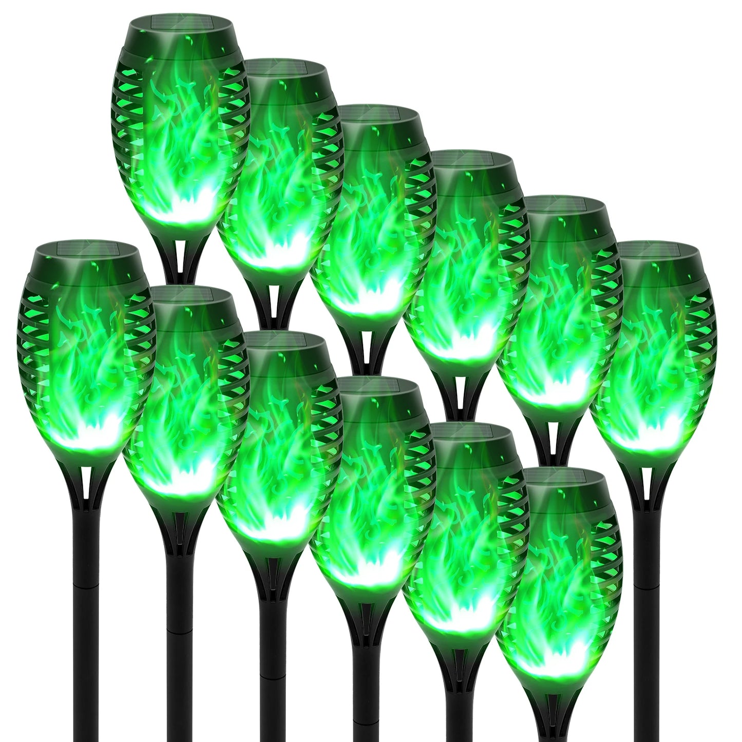 Solar Flame Light Outdoor Flickering Torch Lamp Waterproof Garden