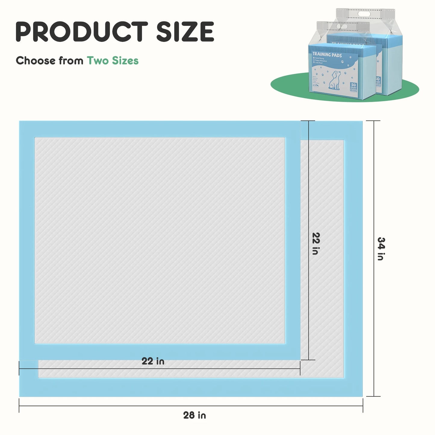 NONED Disposable Underpads 150 Count Super Absorbent Leakproof
