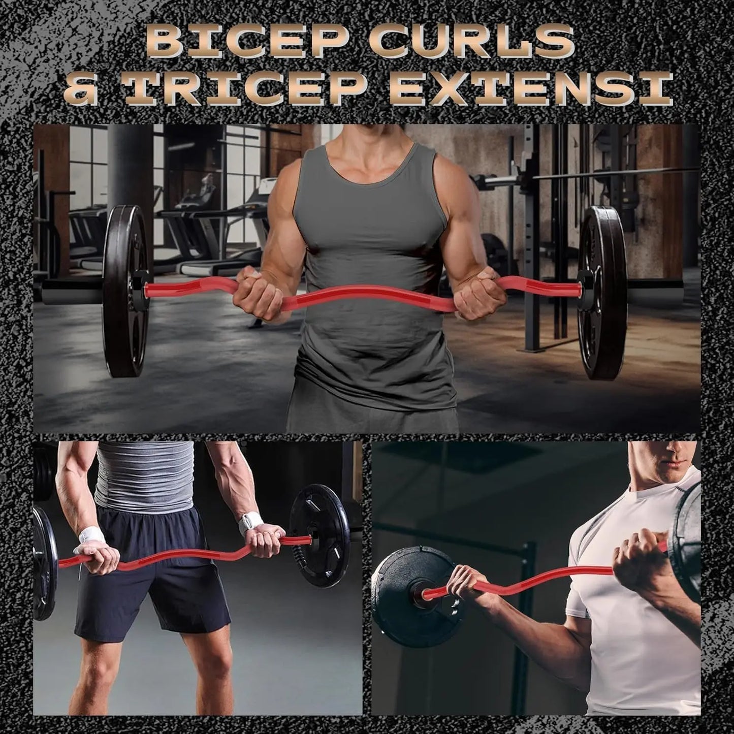 Twister.CK EZ Curl Bar for Weightlifting and Home Gym Strength