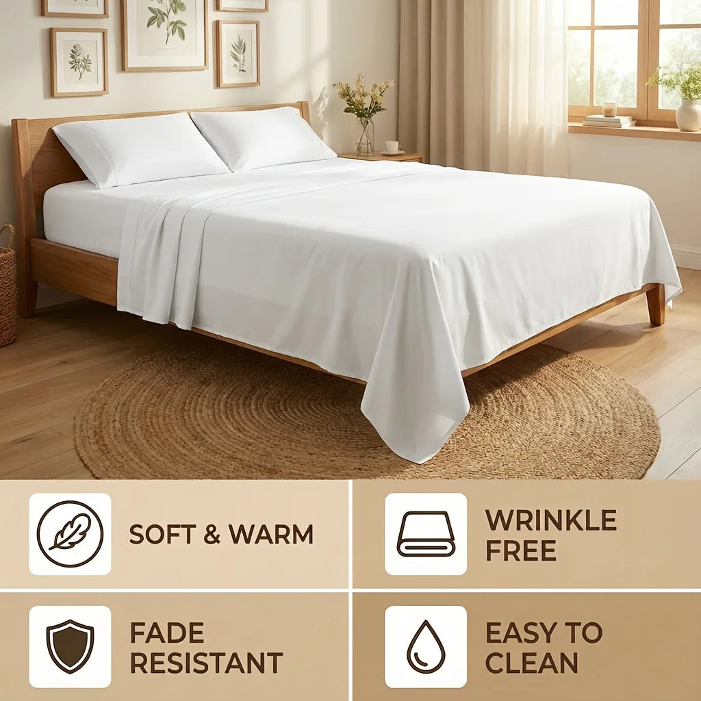 Cooling Bamboo Bed Sheets Set For All Bed Sizes