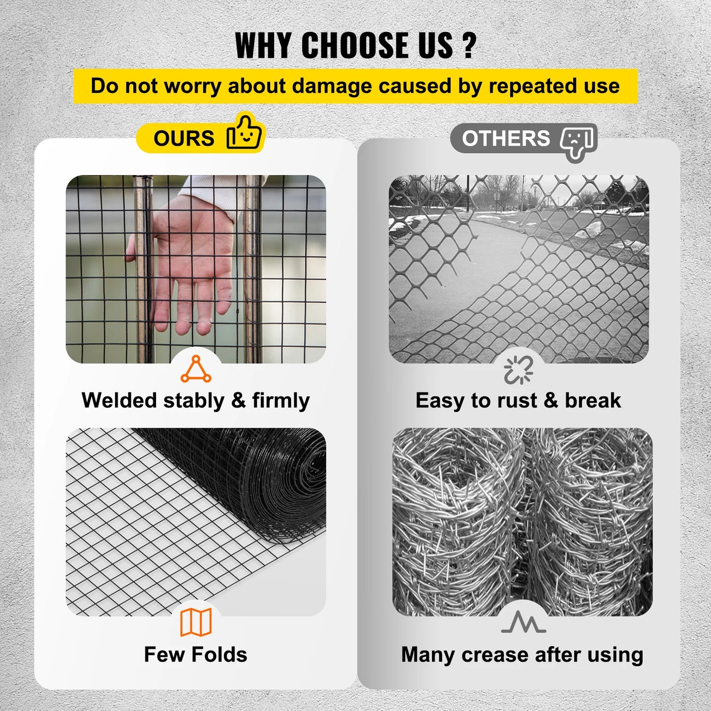 SucceBuy Welded Wire Fence Vinyl Coated Mesh For Poultry And Rabbits 16 Gauge