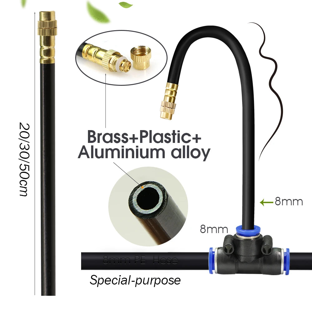 DIY Misting Sprayer Kit For Garden Irrigation With 8mm Hose