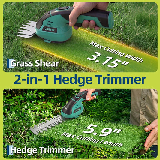 TWISTER.CK 2-in-1 Wireless Grass Shear Shrub Trimmer