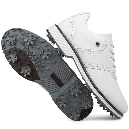 Lenox Men Golf Shoes Spiked Sneakers for Golfers Durable