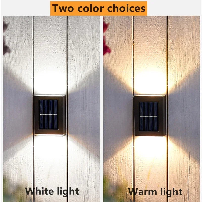 AlliLit Solar LED Wall Lights Outdoor Waterproof Garden Lighting