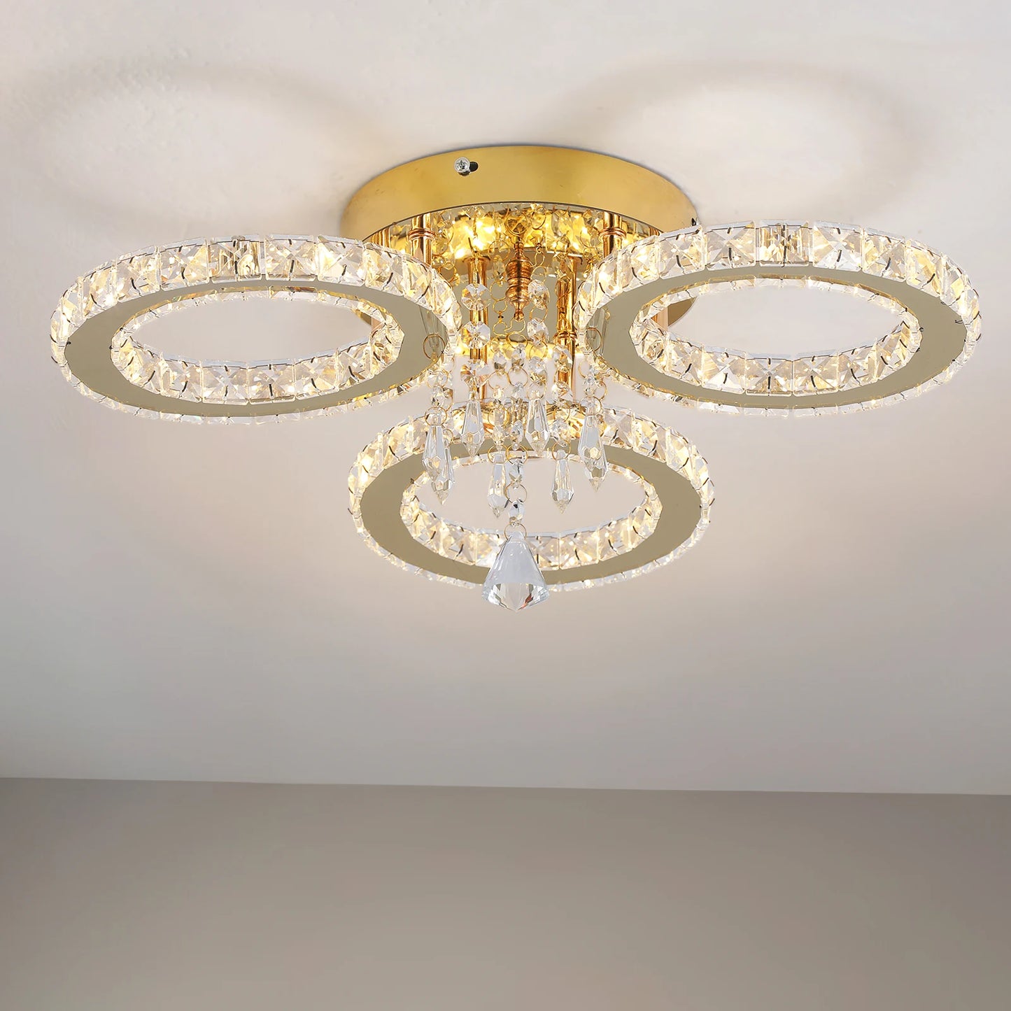 Vinilky Modern Crystal Ceiling Chandelier For Home Decor