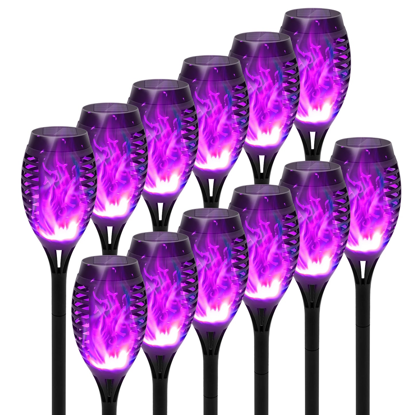 Solar Flame Light Outdoor Flickering Torch Lamp Waterproof Garden