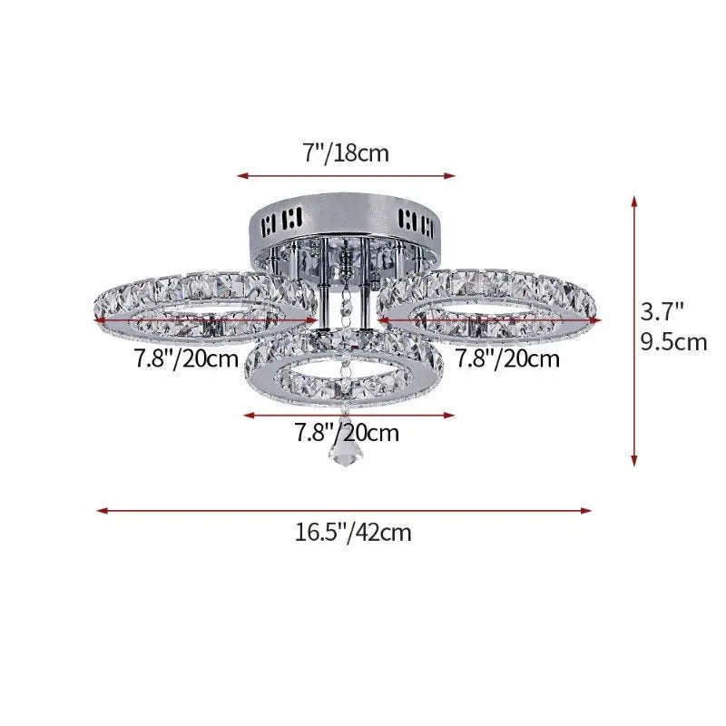 Vinilky Modern Crystal Ceiling Chandelier For Home Decor