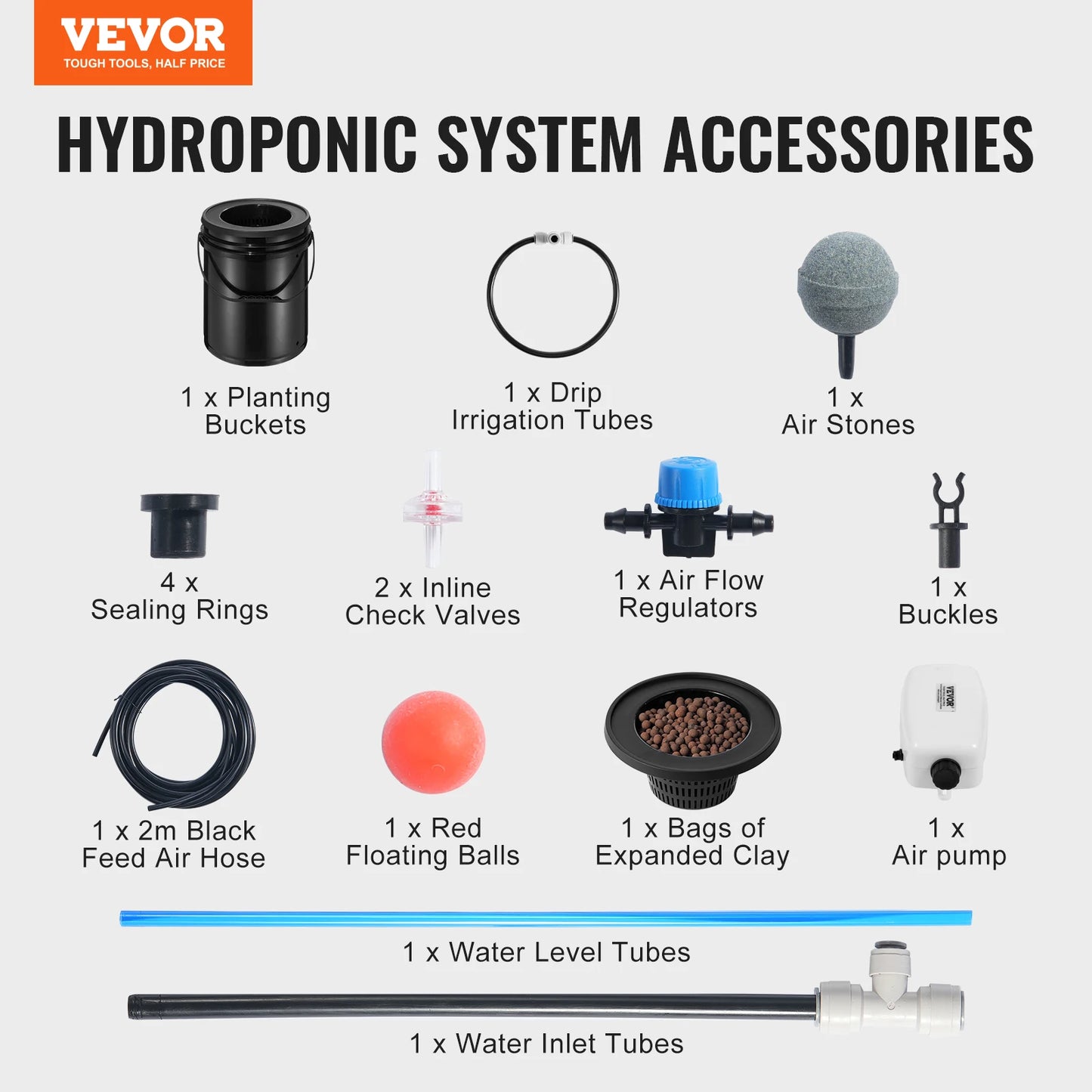 DWC Hydroponics Grow System With Top Drip Kit Air Pump