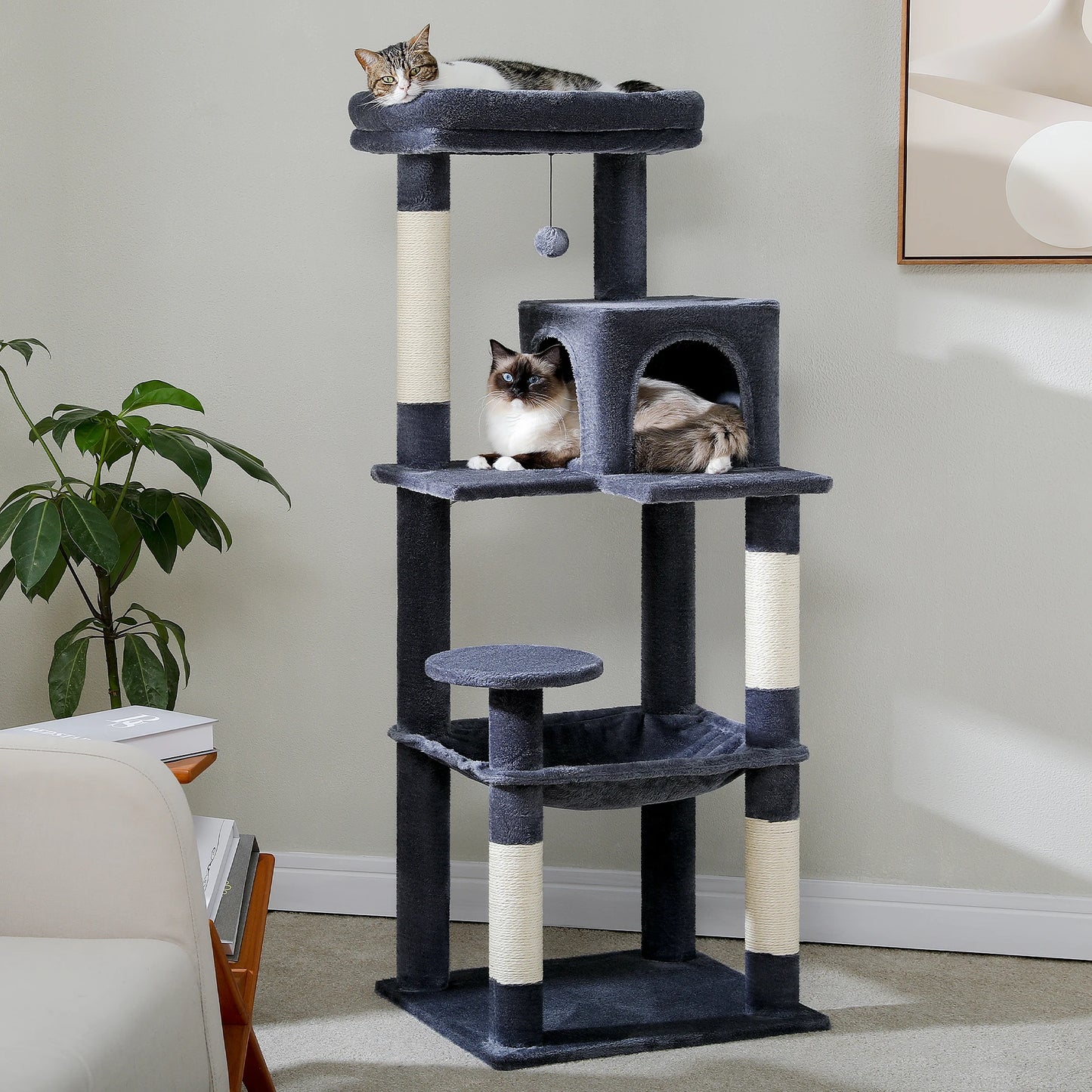 PAWZ Road 5-Level Cat Tree Tower With Hammock And Condo