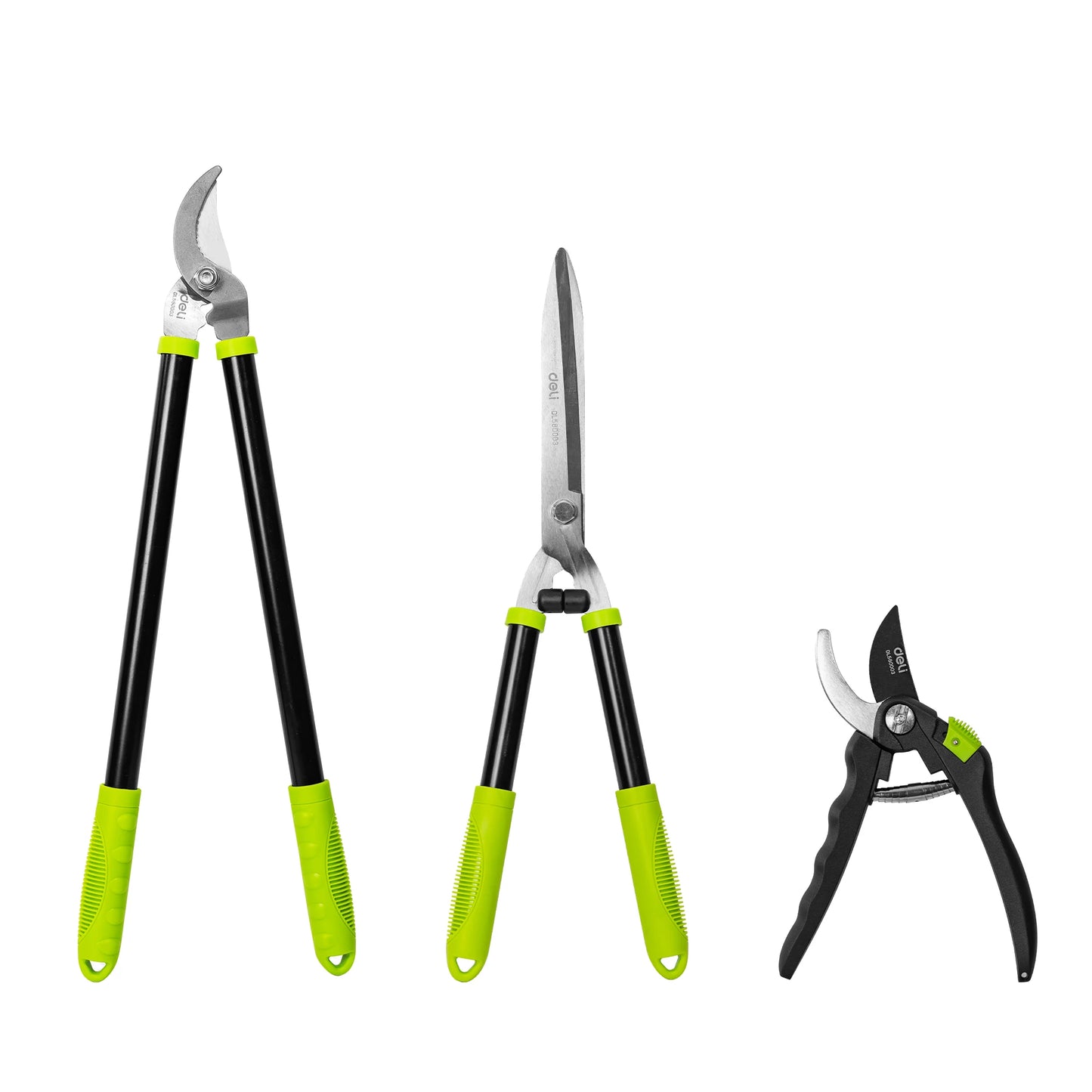 Deli 3-Piece Loppers and Pruners Garden Tool Set for Outdoors