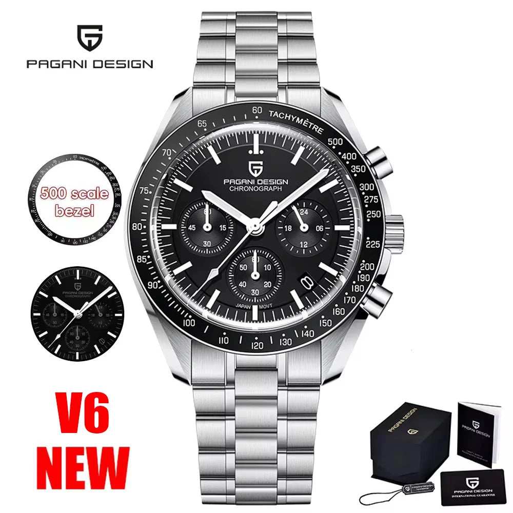 PAGANI DESIGN Moon V6 Chronograph Quartz Watch For Men