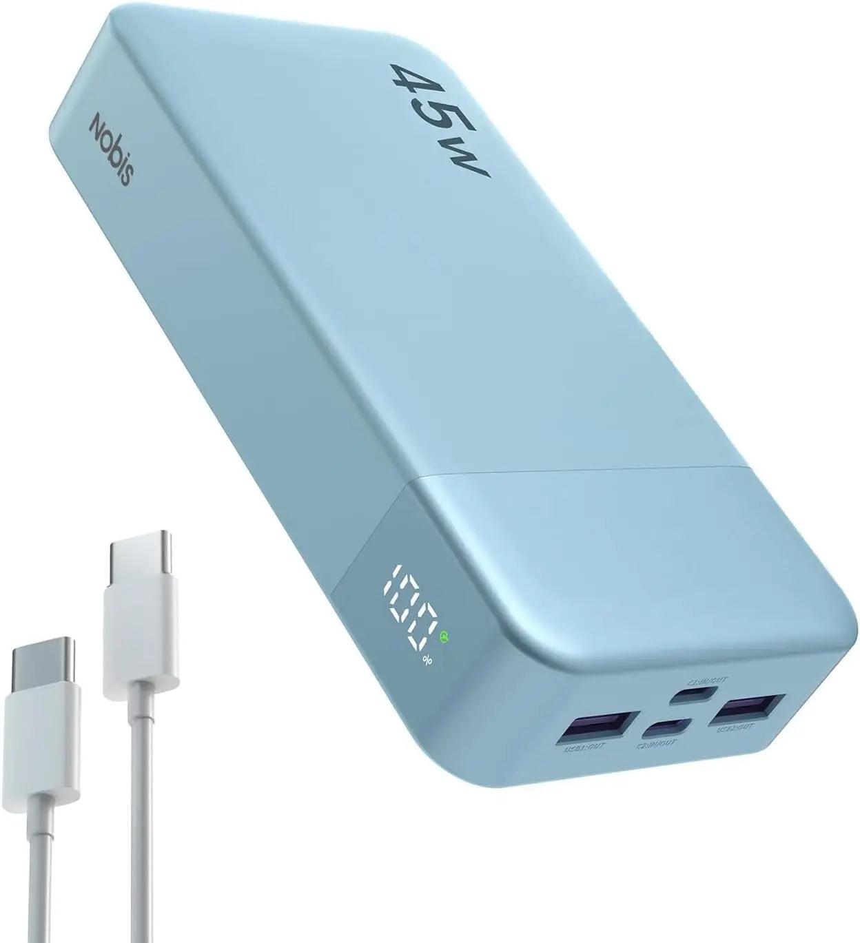 Nobis 20000mAh 45W Fast Charging Power Bank with LED Display