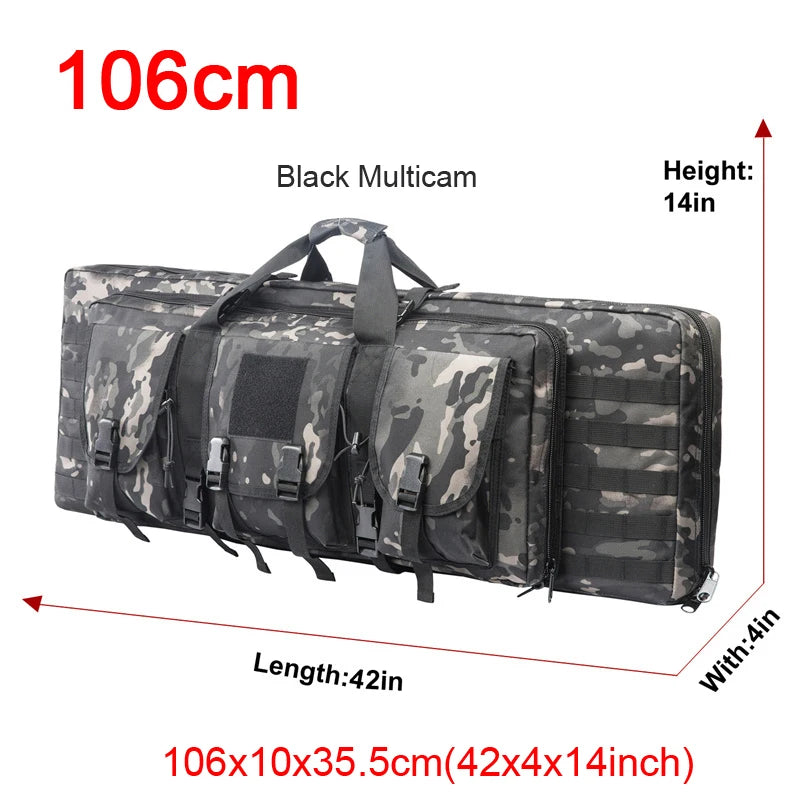 LQARMY Double Rifle Case Tactical Molle Gun Bag Backpack