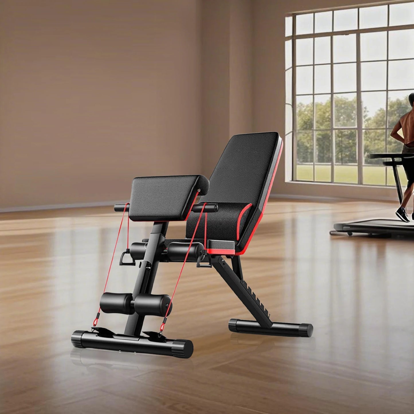 Adjustable Multifunctional Fitness Bench for Strength Training