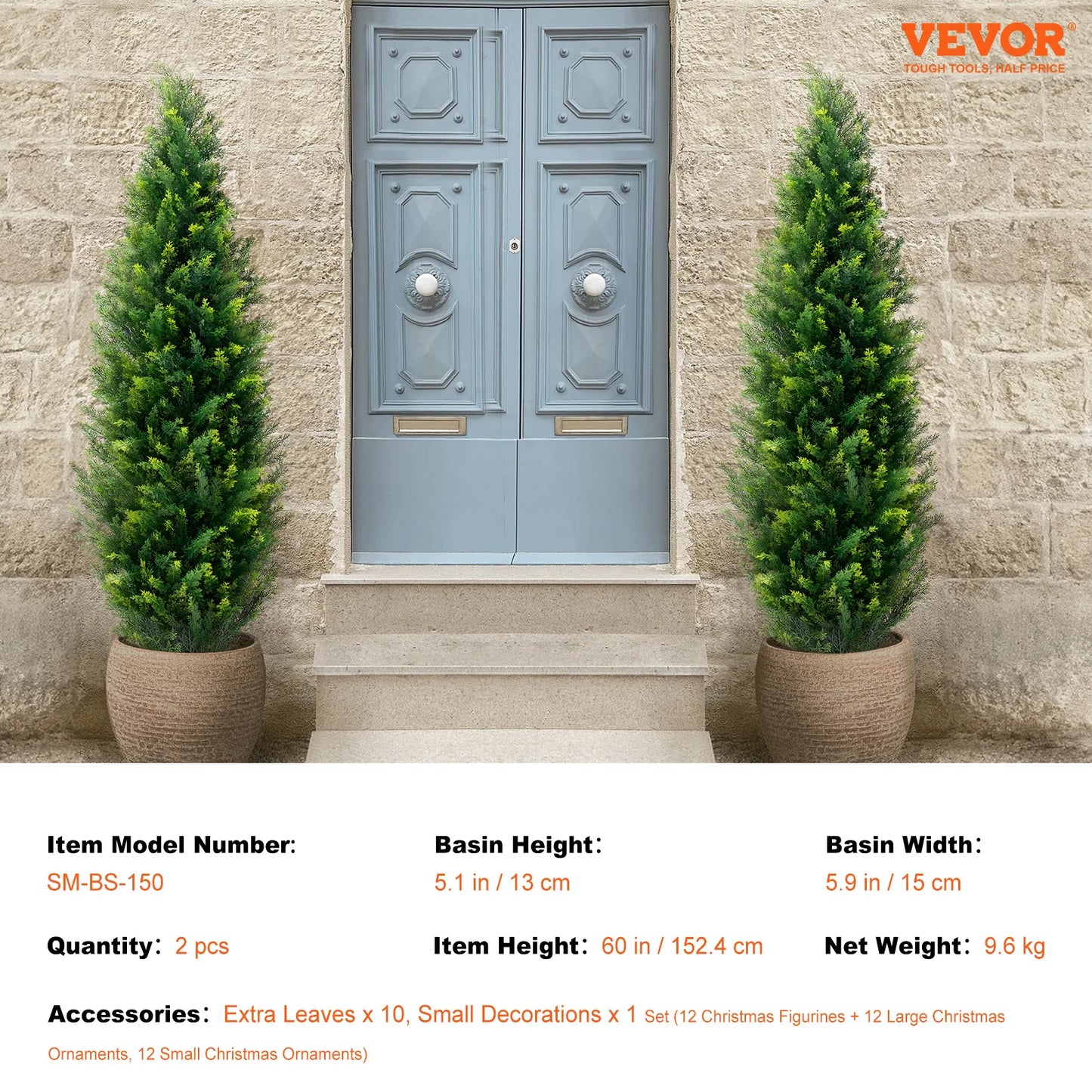 SucceBuy Artificial Cedar Topiary Tree Outdoor Greenery For Home Decor