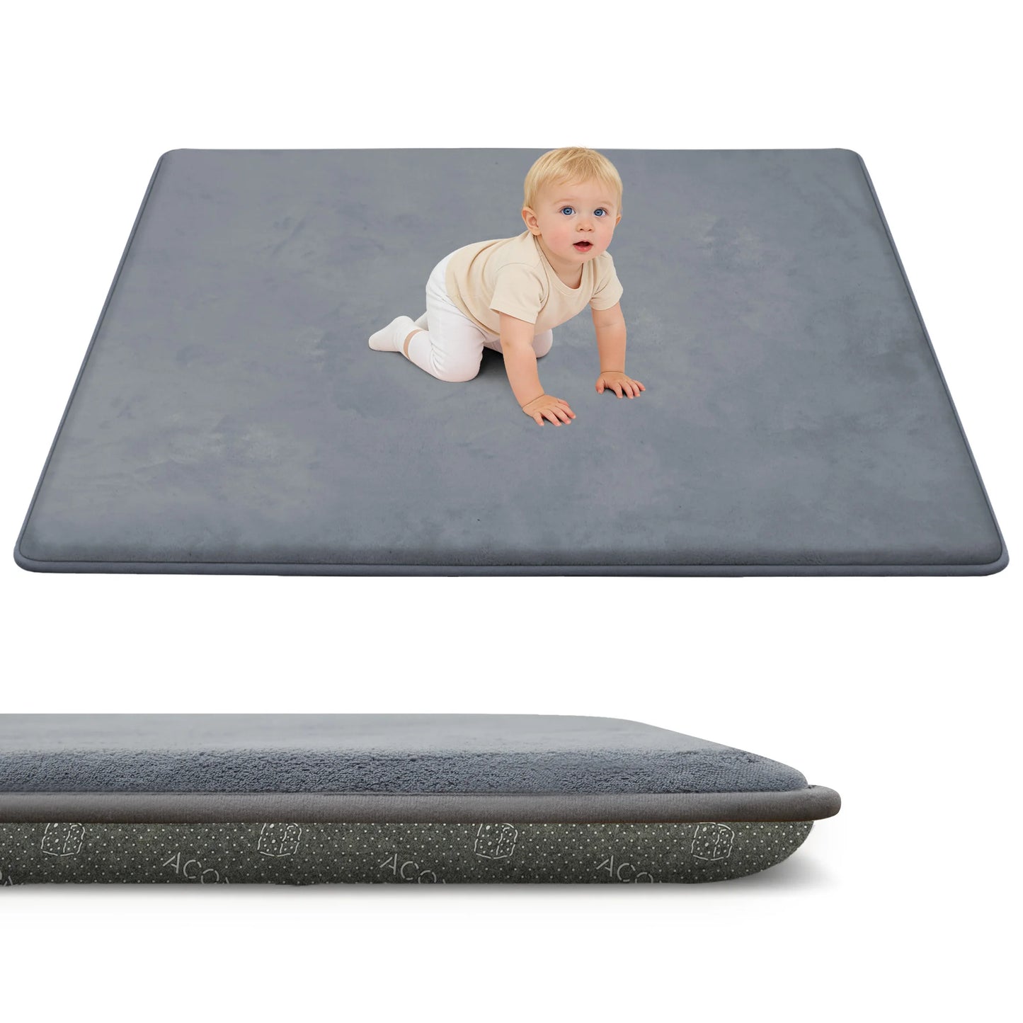 Huloo Sleep Baby Play Mat Memory Foam Non Slip Rug