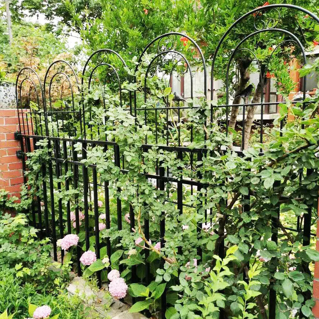 Metal Garden Trellis Fence Anti Rust Climbing Plant Support
