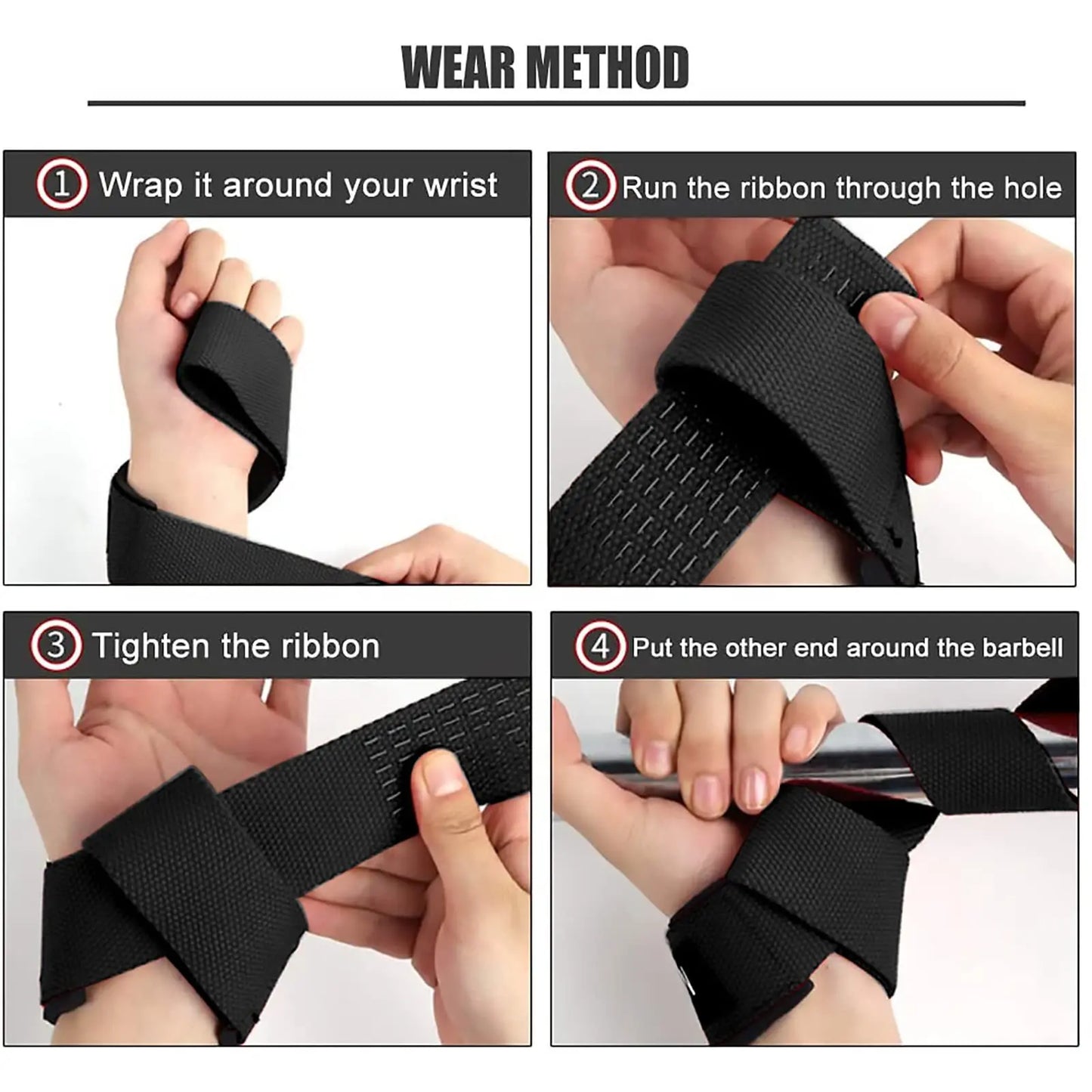 GOUNOD Weightlifting Wrist Straps Non Slip Gym Lifting Strap
