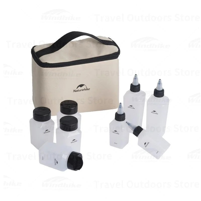 Naturehike 6 Piece Portable Seasoning Bottle Set For Camping