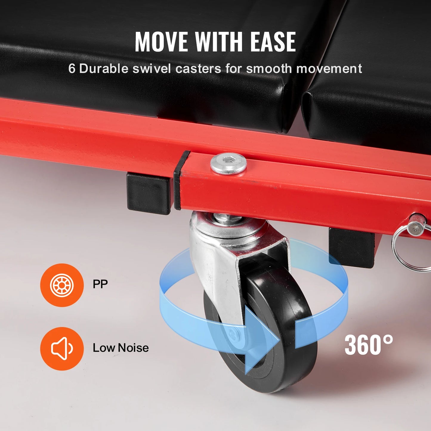 Foldable Garage Creeper With Wheels And Tool Tray For Shop