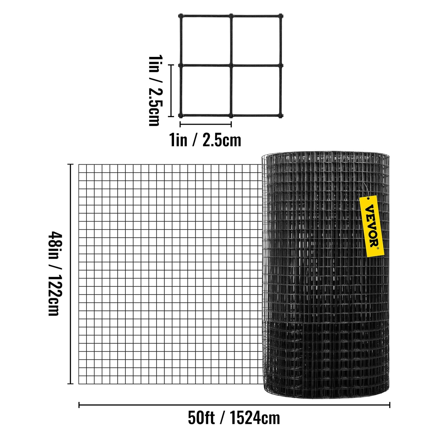 SucceBuy Welded Wire Fence Vinyl Coated Mesh For Poultry And Rabbits 16 Gauge