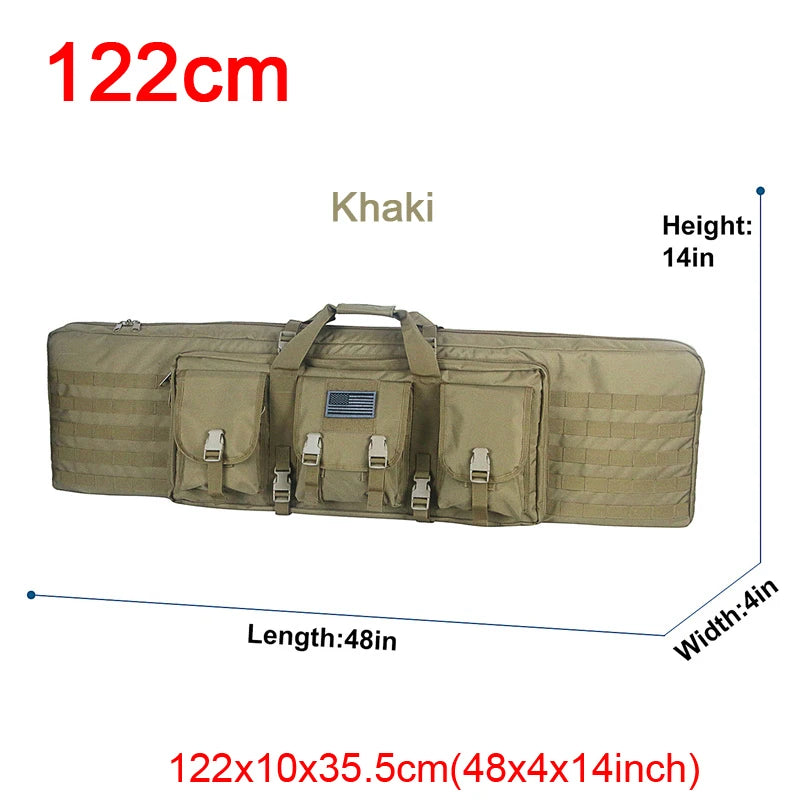 LQARMY Double Rifle Case Tactical Molle Gun Bag Backpack